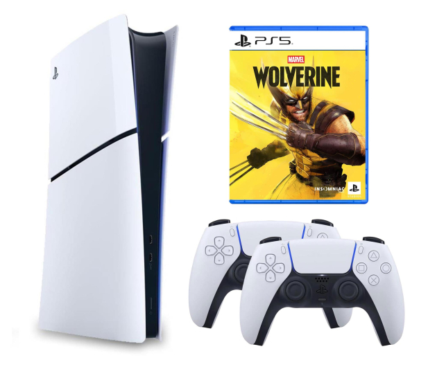 Sony PlayStation 5 Slim Digital + DualSense White + Disc drive + - 1612243 - zdjęcie